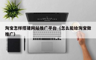 青岛淘宝怎样搭建网站推广平台（怎么能给淘宝做推广）